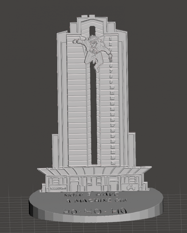 INSPIRED IN THE MOVIE DIE HARD THE NAKATOMI PLAZA ADVENT CALENDAR FOR CHRISTMAS Modelo de impresión 3D .c4d .max .obj .3ds .fbx .stl .blend 