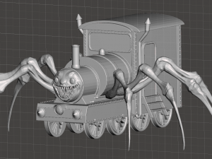 INSPIRED IN THE GAME CHOO CHOO CHARLES THE SPIDER TRAIN 3D Print Model