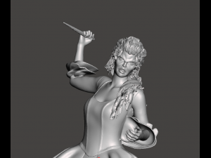 Inspired in the Buffy the vampire Slayer series Darla Victorian Dress Figure 3D Print Model
