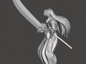 INSPIRED FIGURE OF INUYASHA WITH BASE FROM THE ANIME AND MANGA SERIES 3Dプリントモデル
