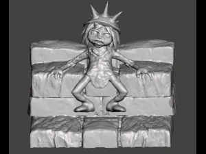 ジム・ヘンソンによる 1986 年のラビリンス映画からインスピレーションを得た、ジャレスの従者ゴブリン 3Dプリントモデル