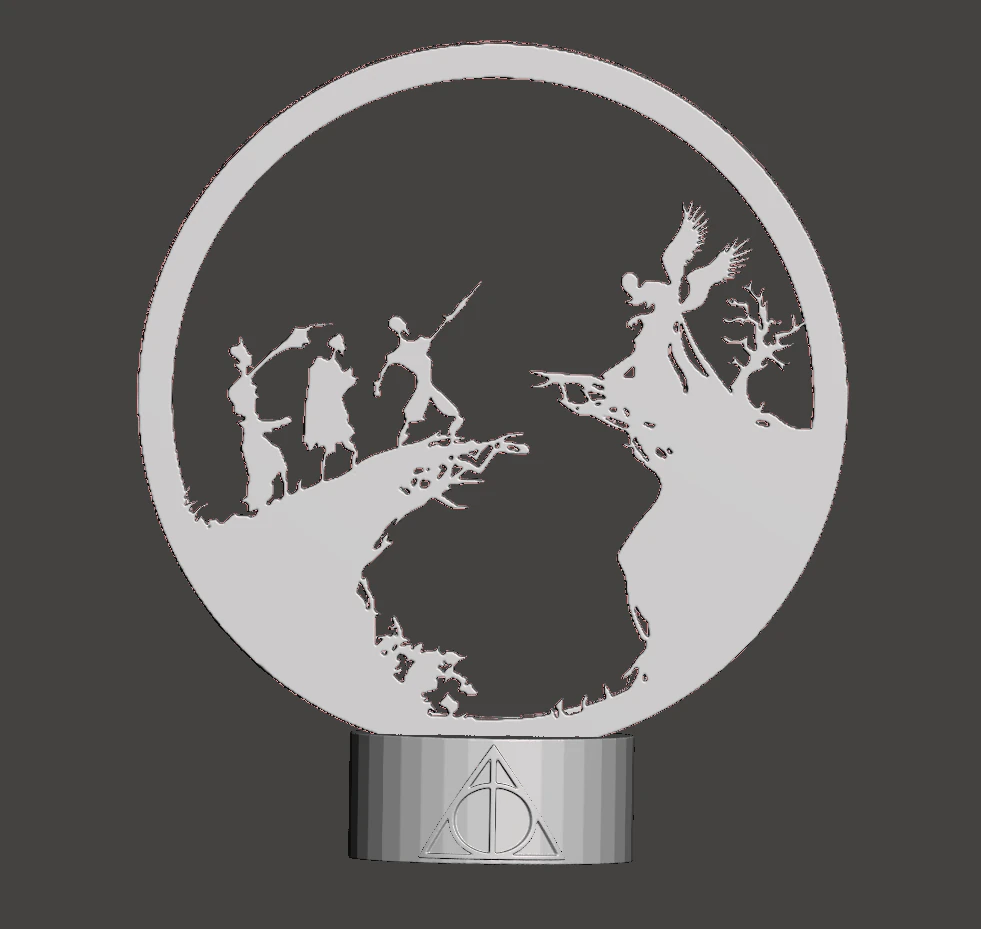 Inspired Harry Potter deathly hallows 3 brothers lamp 3D Print Model .c4d .max .obj .3ds .fbx .stl .blend