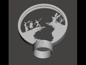 Inspired Harry Potter deathly hallows 3 brothers lamp 3Dプリントモデル