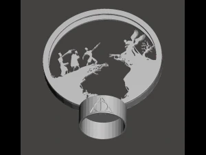 Inspired Harry Potter deathly hallows 3 brothers lamp 3D Print Model