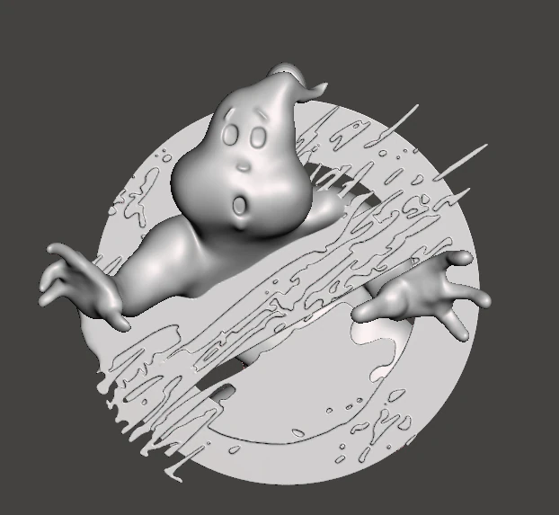 ISPIRATO AL PROSSIMO FILM DI GHOSTBUSTERS FROZEN EMPIRE THE GHOST PORTACHIAVI CON NUOVO LOGO Modello di stampa 3D .c4d .max .obj .3ds .fbx .stl .blend