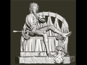 ВДОХНОВЛЕН ВЕЛИКИМ ФИЛЬМОМ 1986 ГОДА &laquo;ЛАБИРИНТ&raquo; ДЖИМА ХЕНСОНА ДЖАРЕТ, КОРОЛЬ ГОБЛИНОВ НА ТРОНЕ 3D Принт Модель