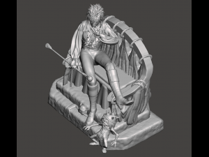 INSPIRED IN THE GREAT MOVIE FROM 1986 LABYRINTH BY JIM HENSON JARETH THE GOBLIN KING IN THE THRONE Model Cetak 3D