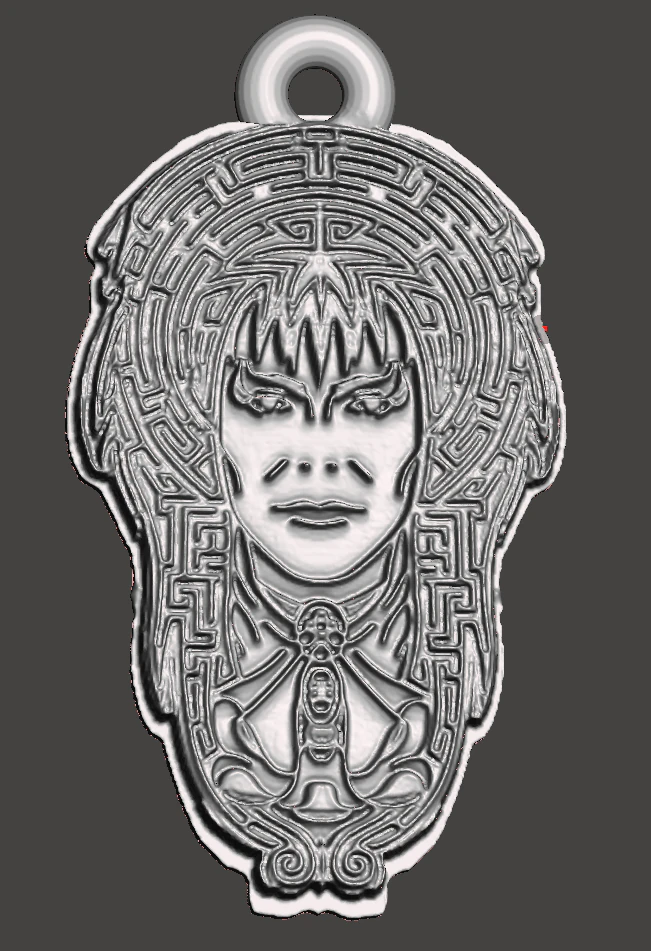 INSPIRED IN LABYRINTH MOVIE JARETH CHRISTMAS ORNAMENT PENDANT 3D Print Model .c4d .max .obj .3ds .fbx .stl .blend
