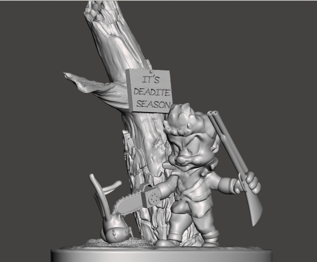 Inspired Scene from the Looney Tunes - Evil Dead crossover cover image 3D प्रिंट मॉडल .c4d .max .obj .3ds .fbx .stl .blend 