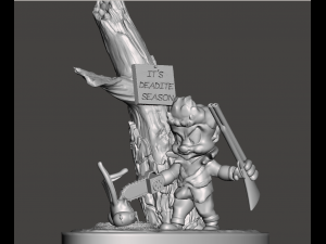 Inspired Scene from the Looney Tunes - Evil Dead crossover cover image 3D Print Model