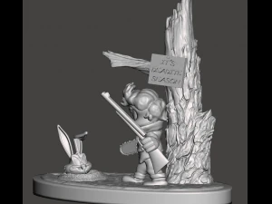 Inspired Scene from the Looney Tunes - Evil Dead crossover cover image 3D Print Model