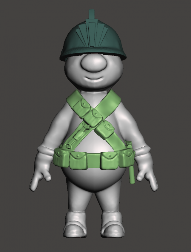 Inspired in fraggle rock show a dozzer with tool belt 3Dプリントモデル .c4d .max .obj .3ds .fbx .stl .blend 