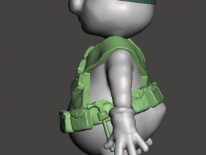 Inspired in fraggle rock show a dozzer with tool belt 3Dプリントモデル