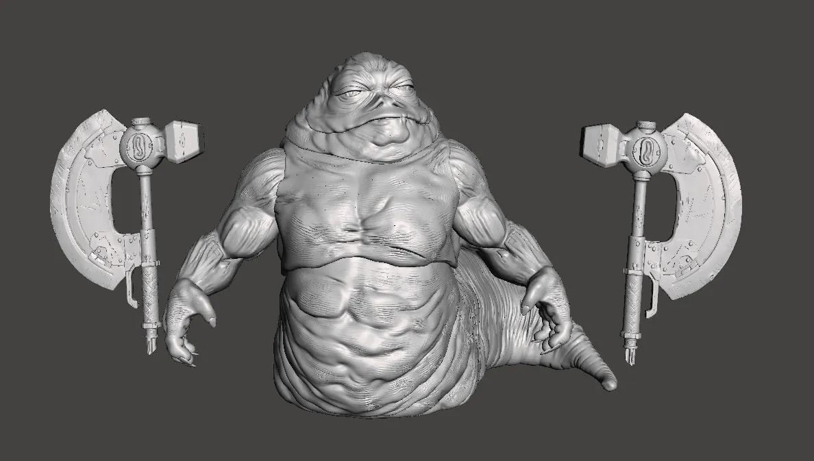 Inspired by the The Mandalorian and Grogu Movie Rotta The Hutt 3D Print Model .c4d .max .obj .3ds .fbx .stl .blend