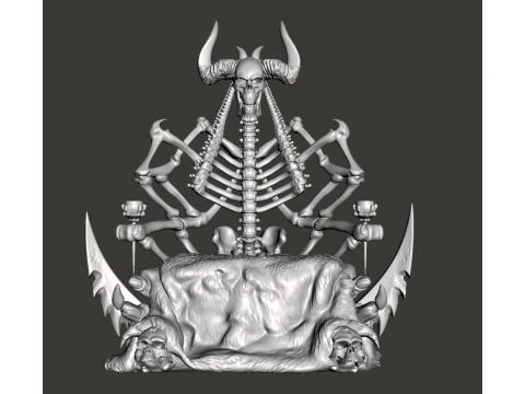 Terinspirasi dari film Masters of the Universe Skeletors Throne Model Cetak 3D