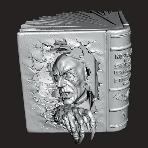Libro Nook De Nosferatu Con el Conde Orlok Modello di stampa 3D .c4d .max .obj .3ds .fbx .stl .blend 