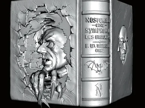 Libro Nook De Nosferatu Con el Conde Orlok Modello di stampa 3D