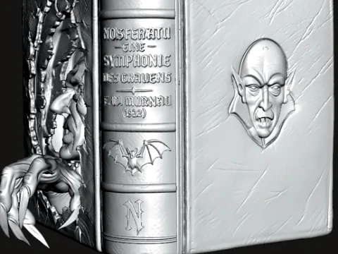 Libro Nook De Nosferatu Con el Conde Orlok Modello di stampa 3D