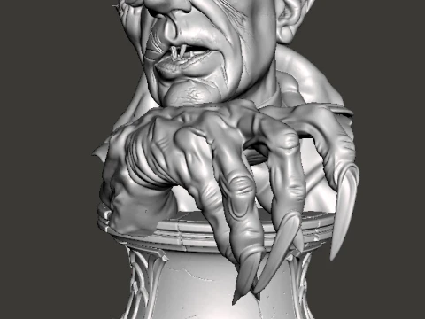 Buste geïnspireerd op de film Nosferatu Count Orlok uit 1922 3D printmodel