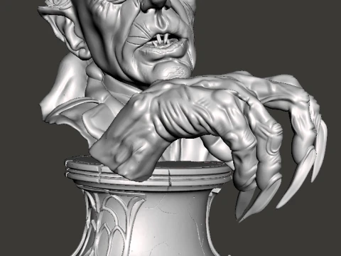 Bust inspired by the 1922 movie Nosferatu Count Orlok 3D Print Model