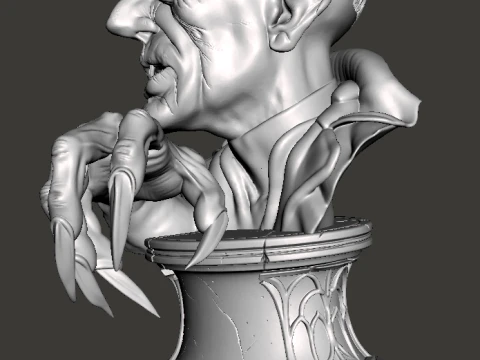 Bust inspired by the 1922 movie Nosferatu Count Orlok 3D Print Model