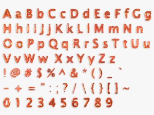 3d low poly letters 3D Model