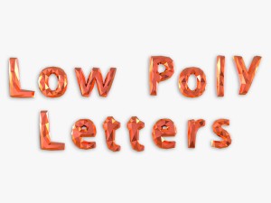 3d low poly letters 3D मॉडल