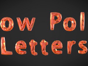3d low poly letters 3D मॉडल