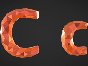 3d low poly letters 3D मॉडल