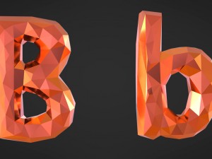 3d low poly letters 3D मॉडल
