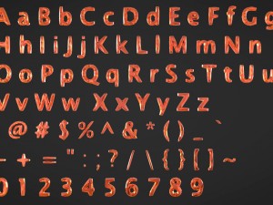 3d low poly letters 3D मॉडल