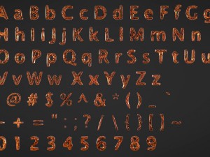 3d low poly letters 3D मॉडल