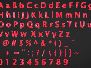 3d low poly letters 3D मॉडल