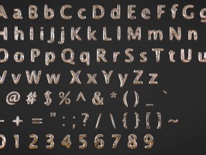 3d low poly letters 3D मॉडल
