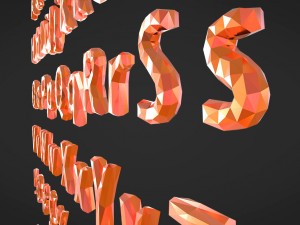 3d low poly letters 3D मॉडल