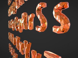3d low poly letters 3D मॉडल