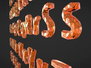 3D低ポリ文字 3Dモデル