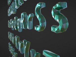 3d low poly letters 3D मॉडल