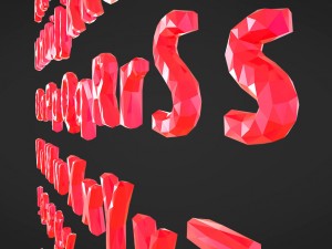 3d low poly letters 3D मॉडल