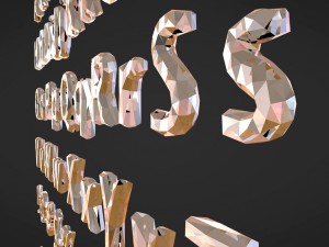 3d low poly letters 3D मॉडल