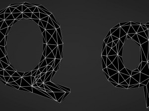 3d low poly letters 3D मॉडल