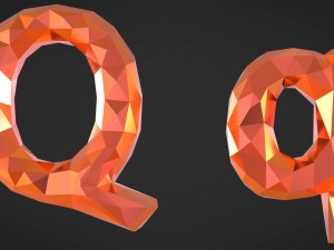 3d low poly letters 3D मॉडल