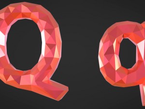 3d low poly letters 3D मॉडल