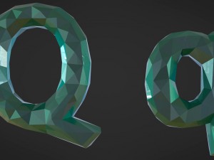 3d low poly letters 3D मॉडल