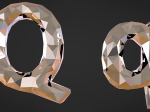 3d low poly letters 3D मॉडल