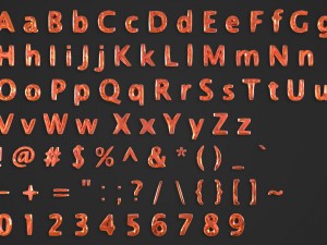 3d low poly letters 3D मॉडल