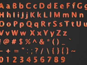 3D低ポリ文字 3Dモデル