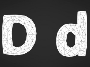 3d low poly letters 3D मॉडल