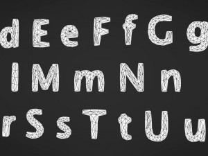 3d low poly letters 3D मॉडल