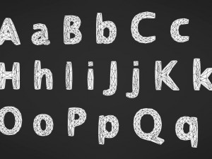 3d low poly letters 3D मॉडल